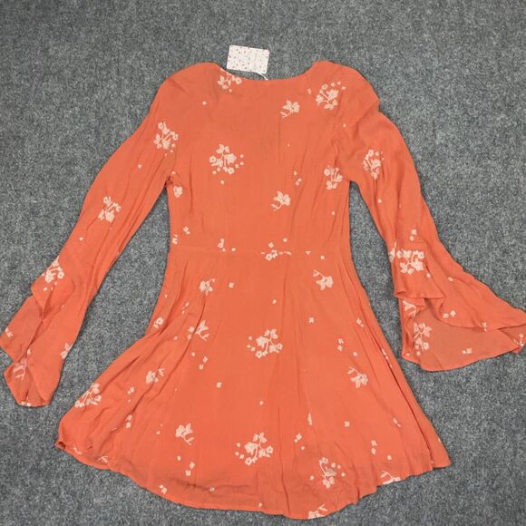 Free People Orange Floral Mini Dress - Picture 9 of 10
